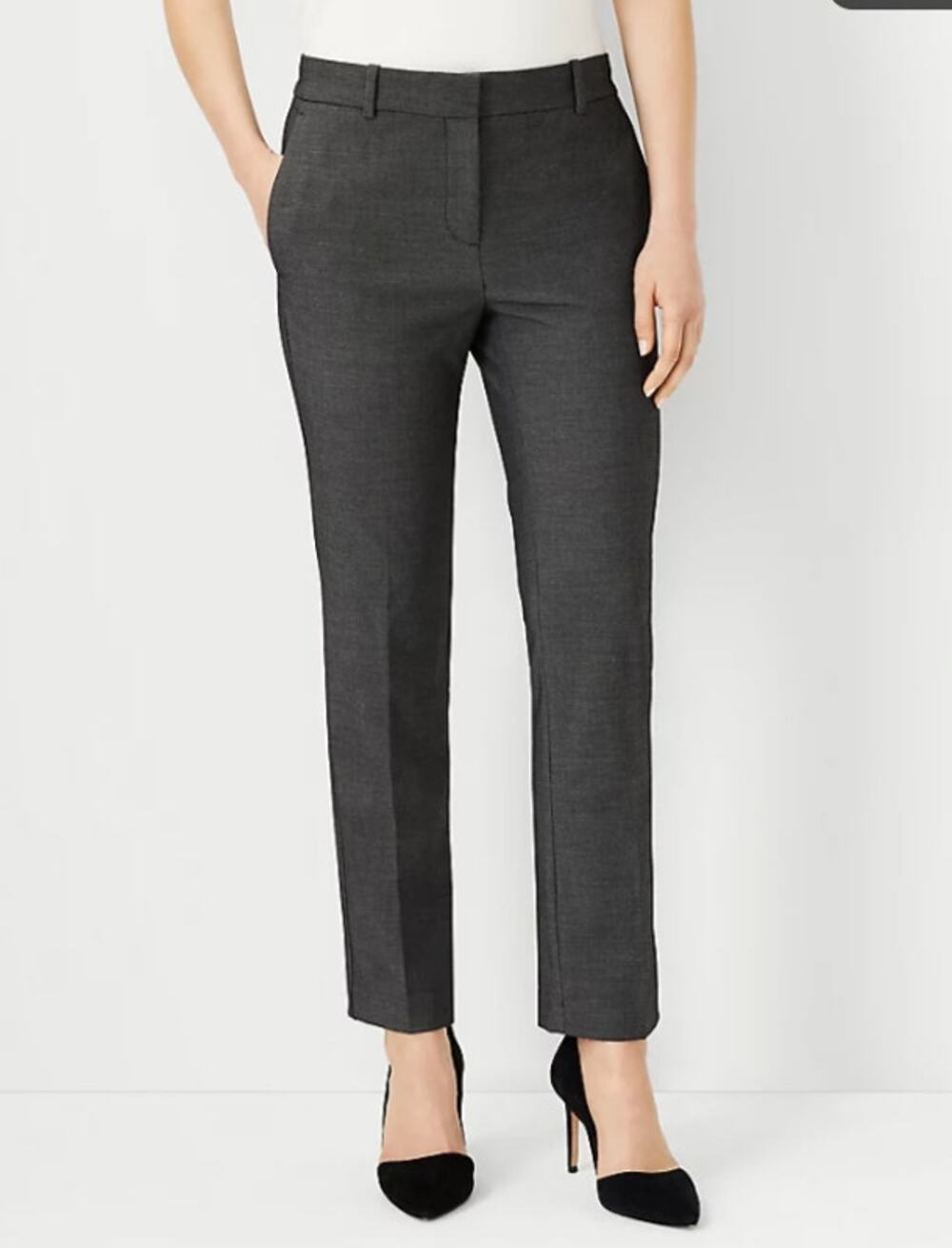 Loft Plus The Straight Pant Trouser Grey Black Charcoal Size: 14